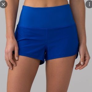 Lululemon speed up shorts blue